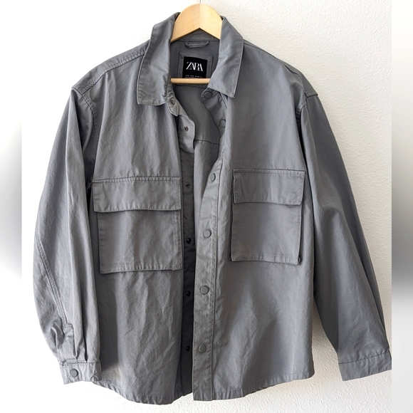 Zara Men's cotton canvas jacket - Picture 1 of 15